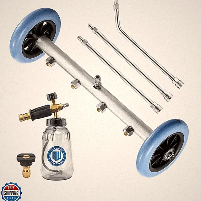 Pressure Washer Undercarriage Cleaner, 16 Inch Undercarriage Washer with Foam...