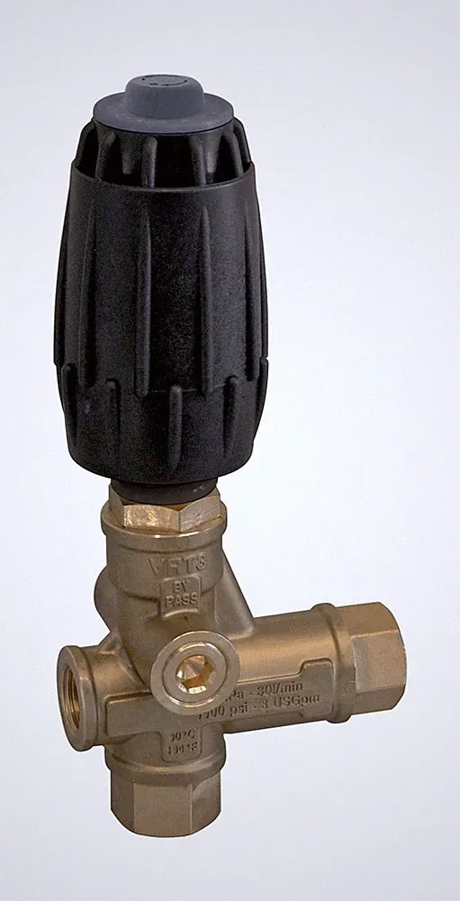 Pressure Washer VRT 3 Unloader - 4500 PSI, 10.5 GPM, 3/8" FNPT, Black, w/Knob