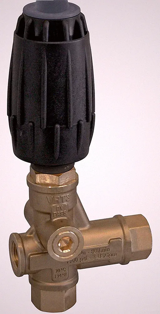 Pressure Washer VRT 3 Unloader - 4500 PSI, 10.5 GPM, 3/8" FNPT, Black, w/Knob