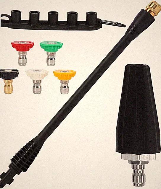 Pressure Washer Wand 16" for Ryobi Portland Husky Black 5 Tips Turbo Nozzle