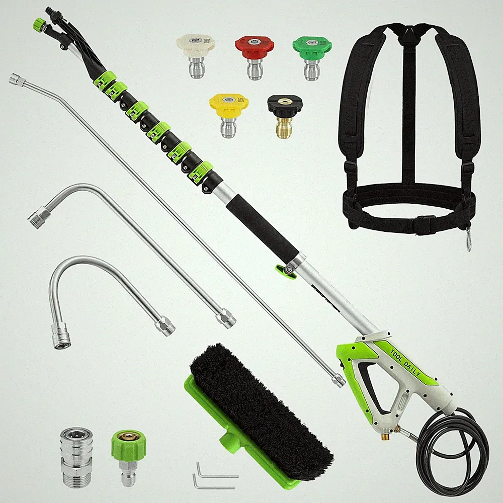 Pressure Washer Wand 21FT Telescoping Aluminum 4000 PSI Tool Daily Adjustable