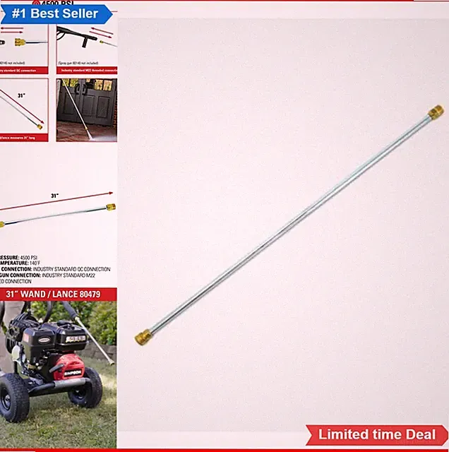 Pressure Washer Wand 31 Inch 4500 PSI M22 Universal Fit Cold Water Lance