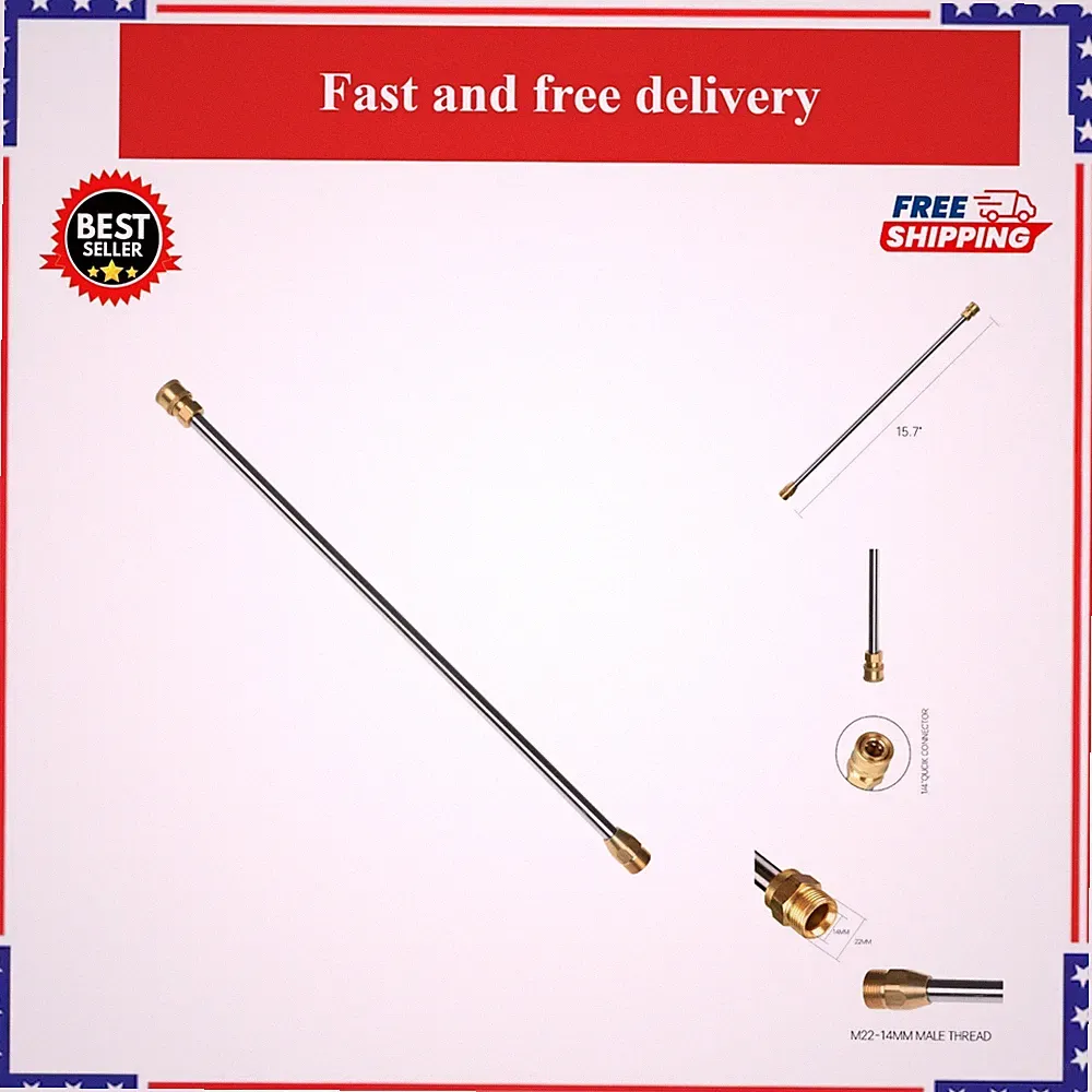 Pressure Washer Wand Stainless Steel Quick Connect 16" 5000 PSI