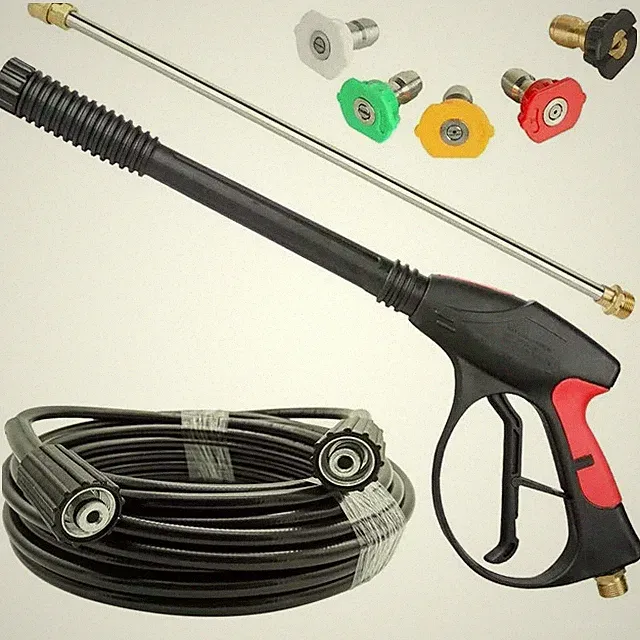 Pressure Washer Water Spray Gun Wash Nozzle Wand Car Garden Hose Soap Dispenser