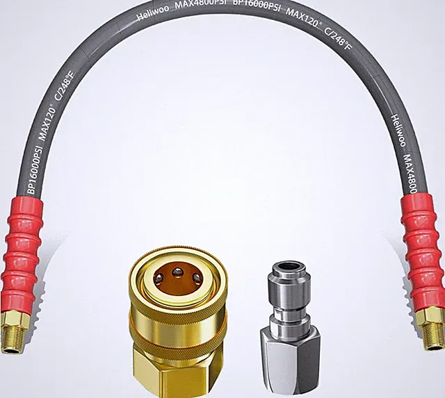 Pressure Washer Whip Hose 2FT, 3/8'' Hose Reel Connector for Power Washer, 248°F