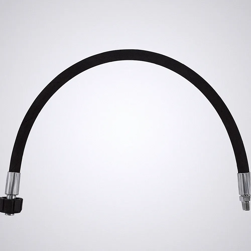 Pressure Washer Whip Hose 2ft Swivel Reel Connector 3/8 NPT + M22 Female