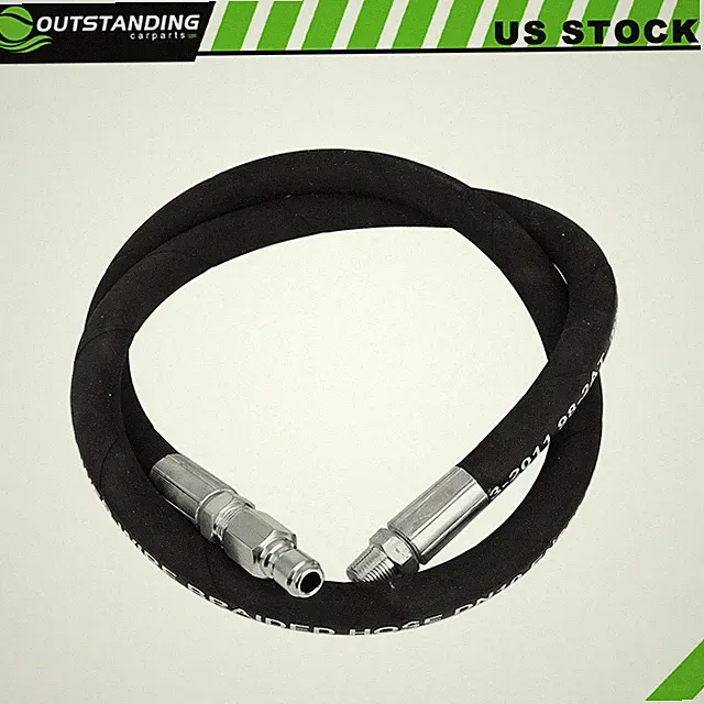 Pressure Washer Whip Hose 4 Ft X 3/8 Inch Hose Reel Connector Hose For Pressure
