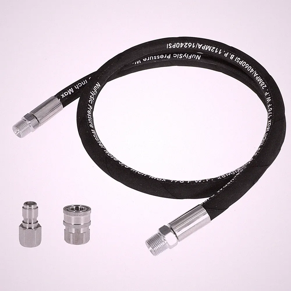 Pressure Washer Whip Hose Jumper Line 3/8 NPT Quick Connect Plug 5FT 4000 PSI