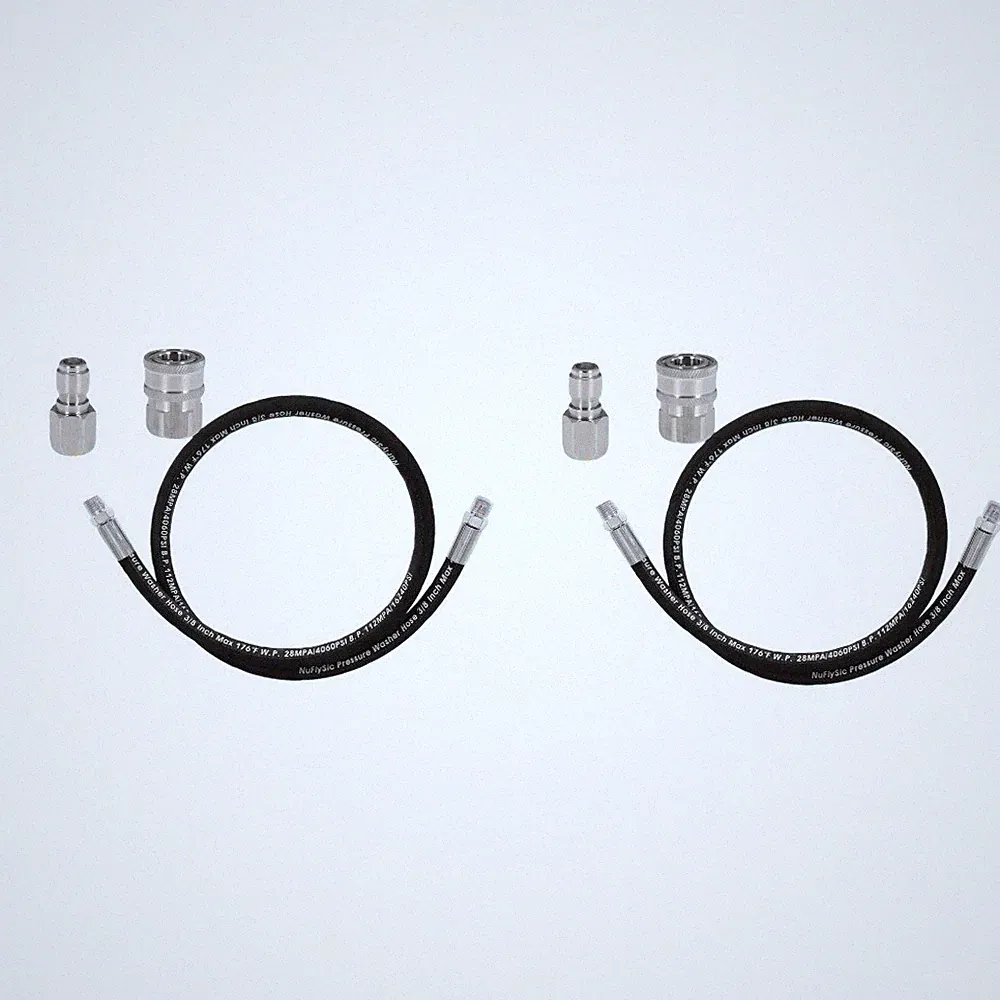 Pressure Washer Whip Hose, Power Washer Jumper Hose 4000 PSI, 12FT,2 pcs