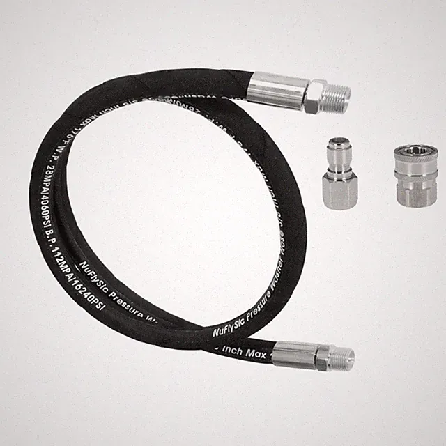 Pressure Washer Whip Hose Reel Connector 10FT, 3/8'' NPT Quick Connect Plug
