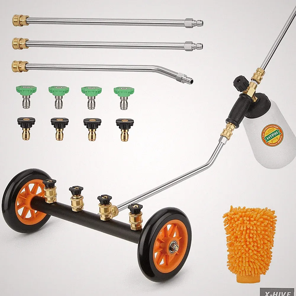 Pressure Washers 10 2-in-1 16 Undercarriage 4000 PSI Washer Water Broom Bottle