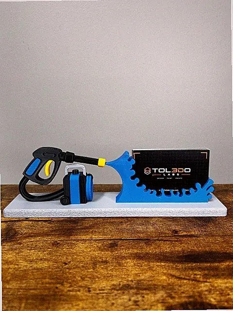 Pressure Washing Business Card Holder, Power Washer Desk Decor Contractor Gift