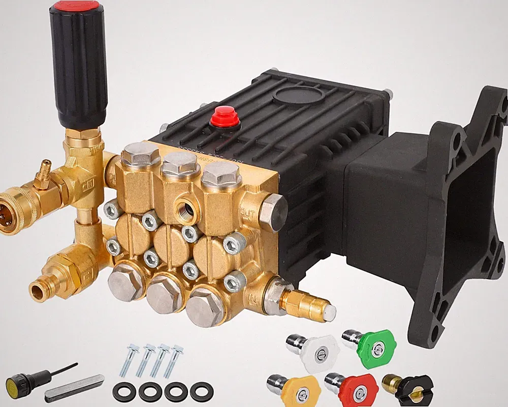Pressure Washing Pump 4000PSI 4.4GPM 1" Shaft Horizontal Triplex Plunger Pumps