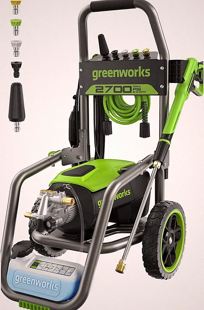 Pro Brushless 2700 PSI Electric Pressure Washer with Foldable Handles & 35 FT Co