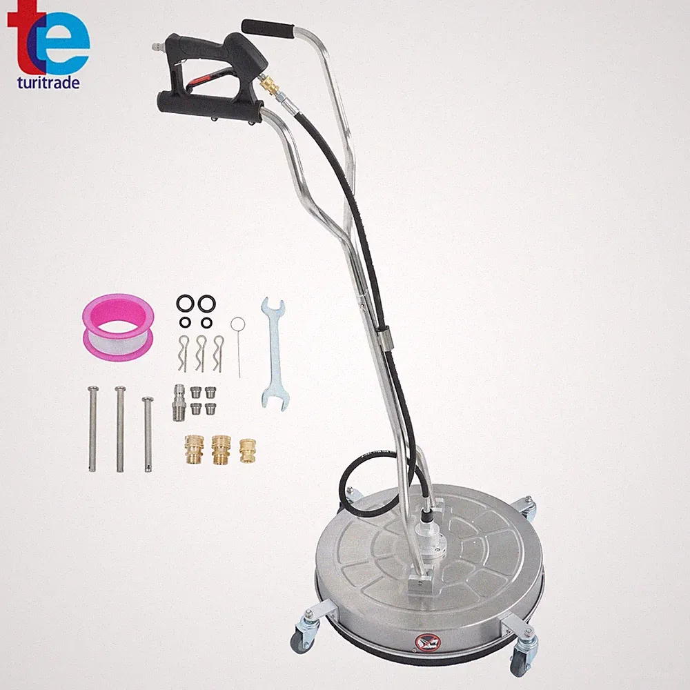 Pro-Grade 24-Inch Pressure Washer Surface Cleaner Attachment with 4 Wheels