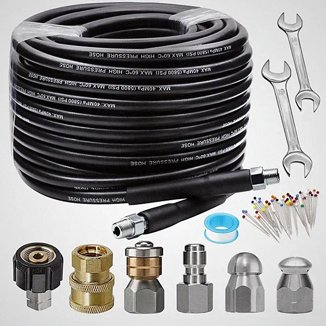 Professional 100FT Sewer Jetter Kit: Ultimate 5800PSI Cleaning Nozzles Included