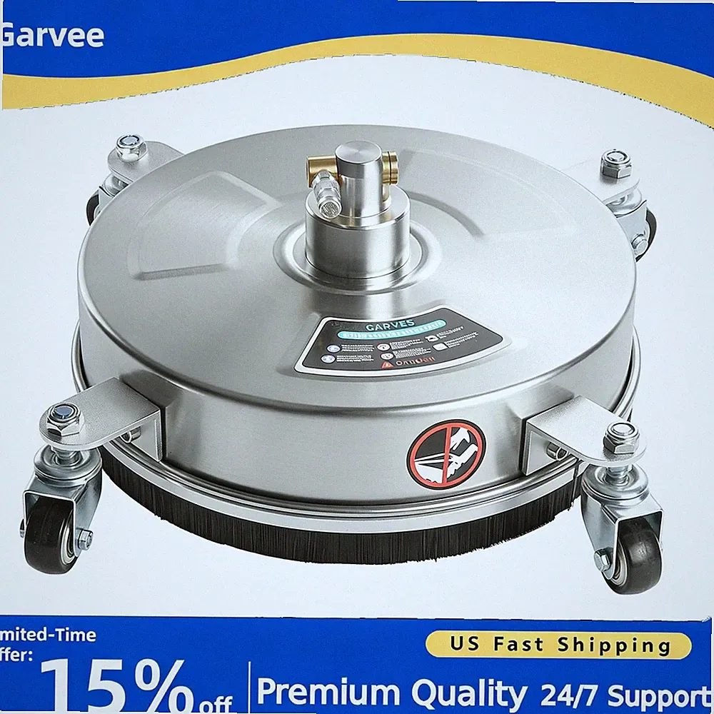 Professional 14 Inch with Wheels Stainless Steel Pressure Washer Surface Cleaner