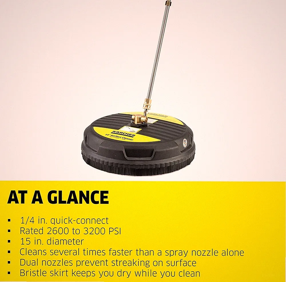 Professional 15" Surface Cleaner for Driveways & Patios