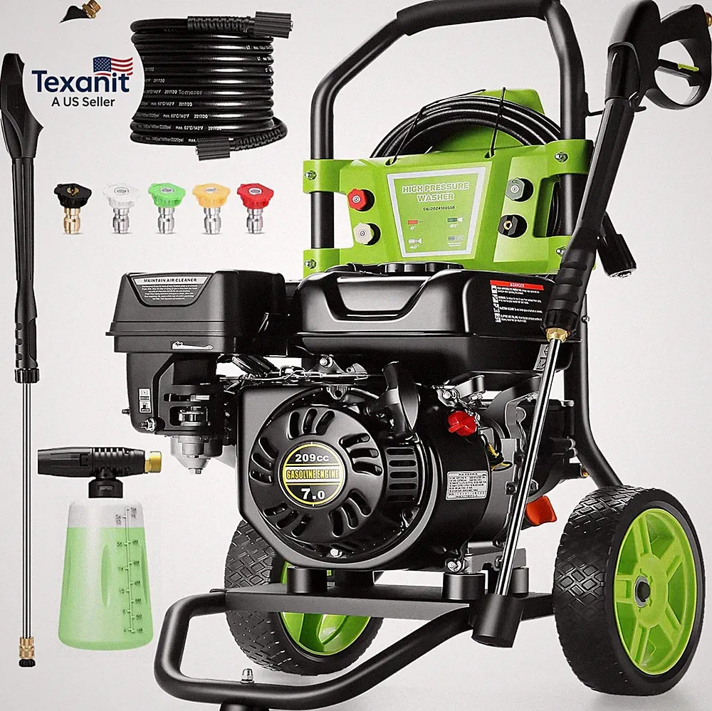 Professional 4200PSI 4GPM 209CC Gas Pressure Washer, 7.0HP Heavy-Duty 3600RPM Co