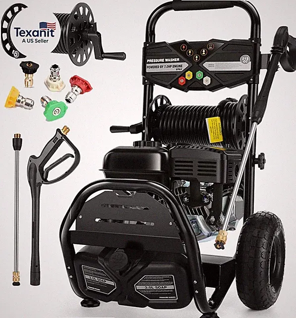 Professional 4200PSI 4GPM 212CC Gas Washing Machine, 10" Wheels 7.0HP Commercial