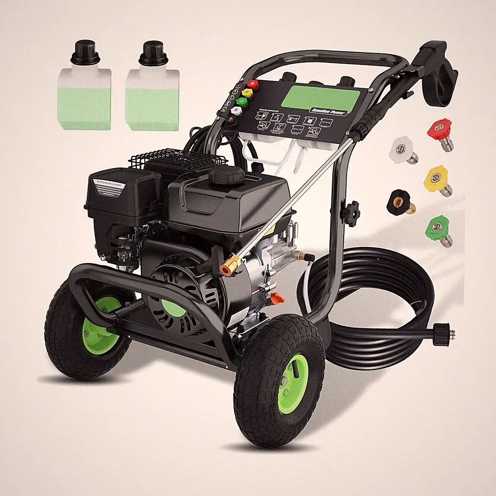 Professional 4200PSI 4GPM Gas Pressure Washer, Commercial Gas Power Washer wi...