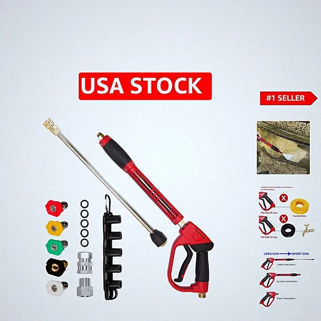 Professional 5000 PSI Pressure Washer Gun Set - Complete with Wands & Nozzles