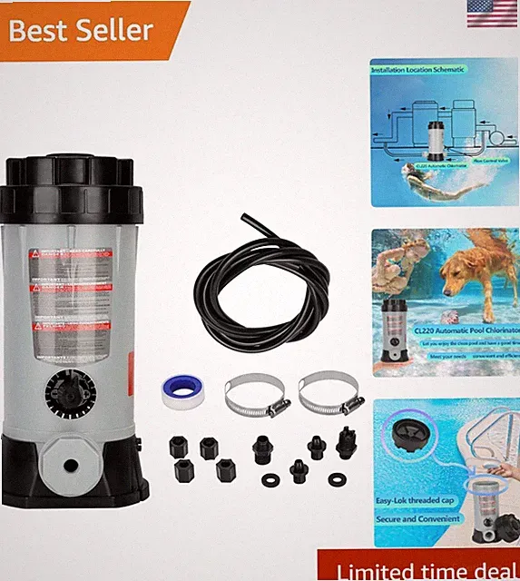 Professional CL220 Off-line Automatic Chlorinator, 9 lbs Capacity for Pool &...