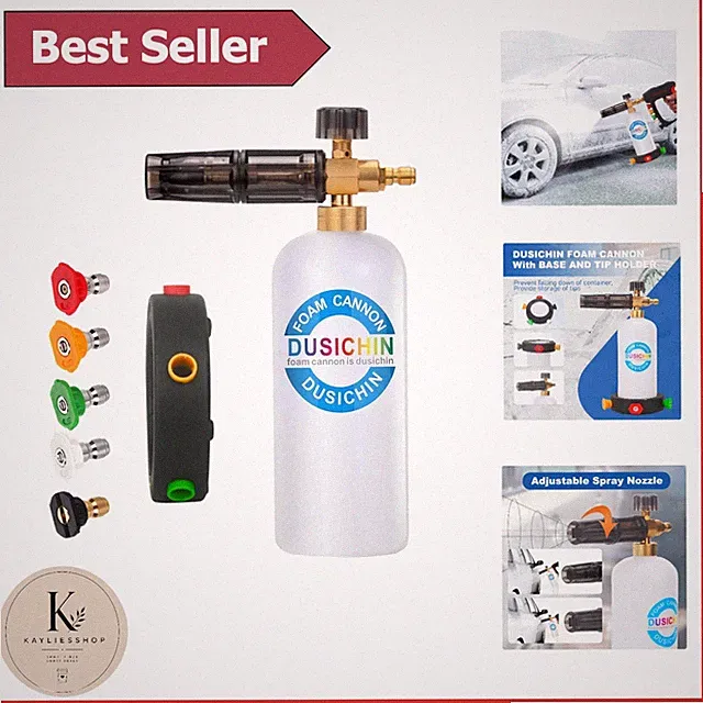 Professional Foam Cannon 1/4 Inch Quick Disconnect with Variable Spray Options