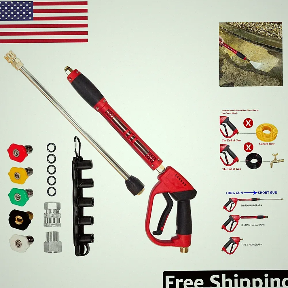Professional-Grade 5000 PSI Pressure Washer Gun - 40 Inch Length with Extensions