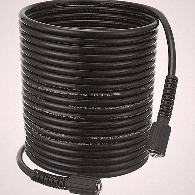Professional Grade Power Wash Hose, 50 Feet x 1/4", M22-14mm