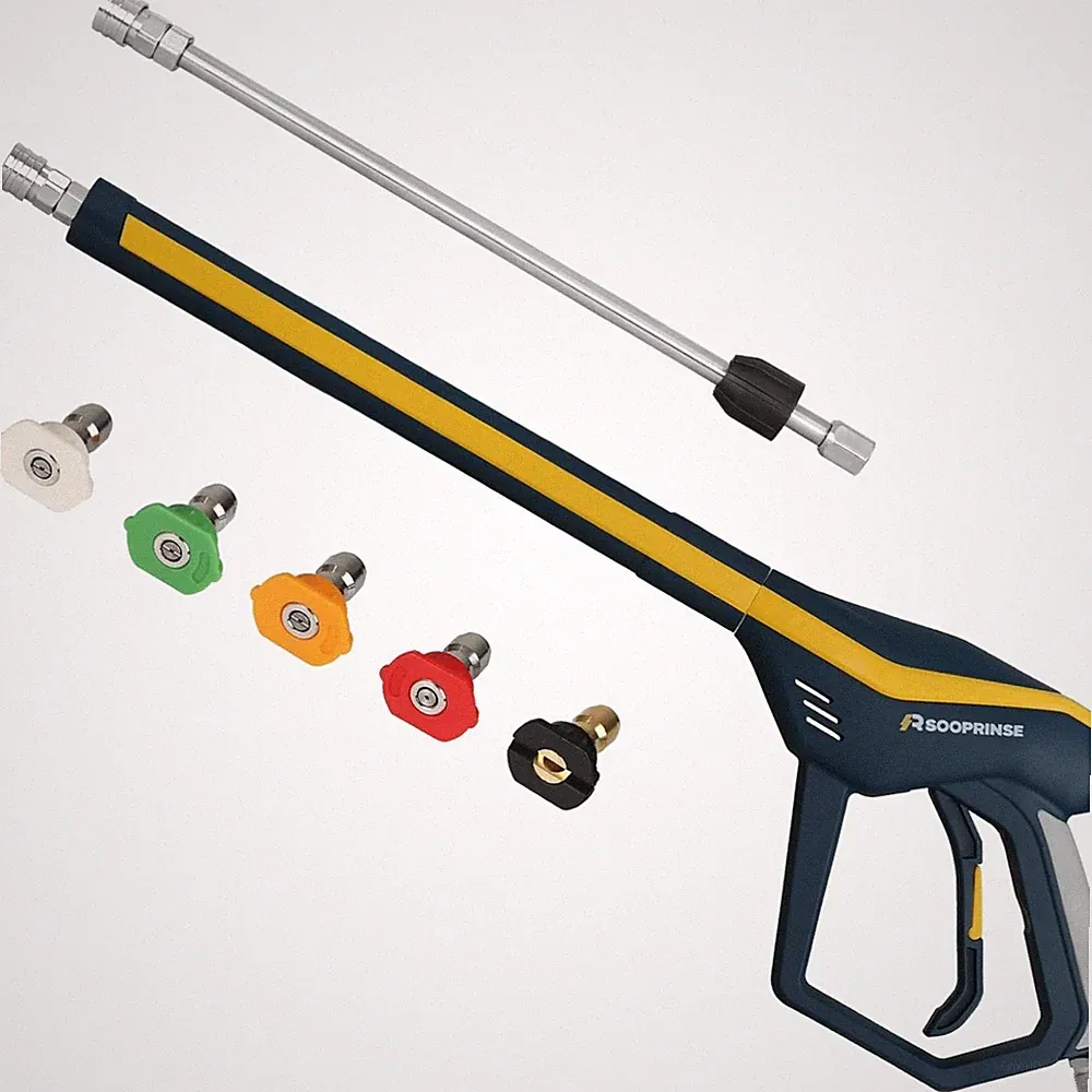 Professional Grade Pressure Washer Gun with Adjustable Wand for Various Heights