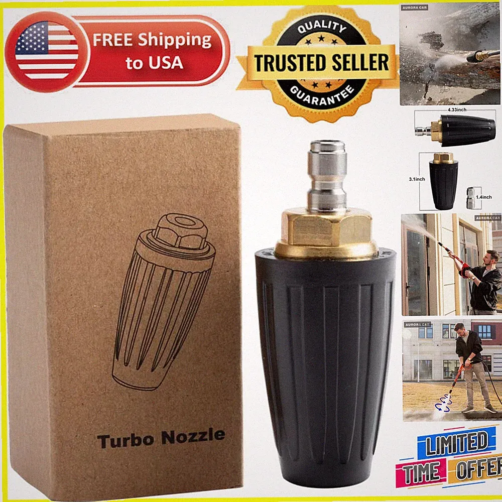 Professional-Grade Pressure Washer Turbo Nozzle with Quick Connect - 4000 PSI