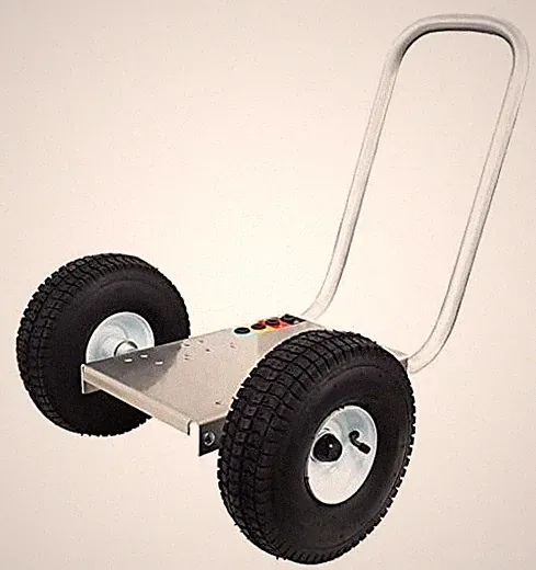 Professional Pressure Washer Cart Frame with Wheels and Push 10 x 15 Silver