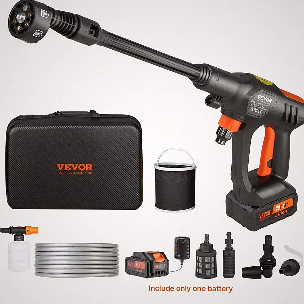 PSI 1.1 GPM PORTABLE - VEVOR CORDLESS PRESSURE WASHER, 652