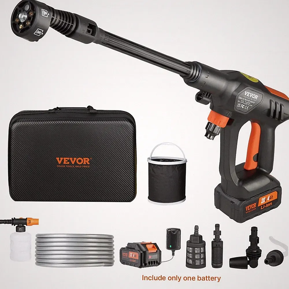 PSI 1.1 GPM PORTABLE - VEVOR CORDLESS PRESSURE WASHER, 652