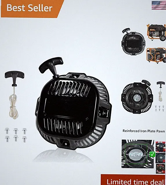 Pull Start Recoil Starter Assembly for Generac 389cc 420cc GP5500 GP 5500 GP6...