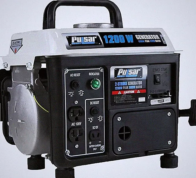 Pulsar 1,200W Carrying Handle, PG1202SA Gas-Powered Portable Generator