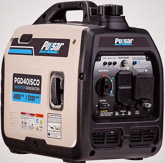 Pulsar 4000-Watt Super Quiet Gas Powered Inverter Generator with CO Sentry