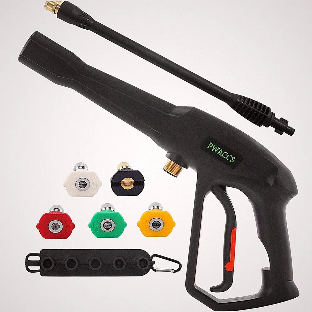 PWACCS Pressure Washer Gun Replacement with Extension 16.93 inches, Black