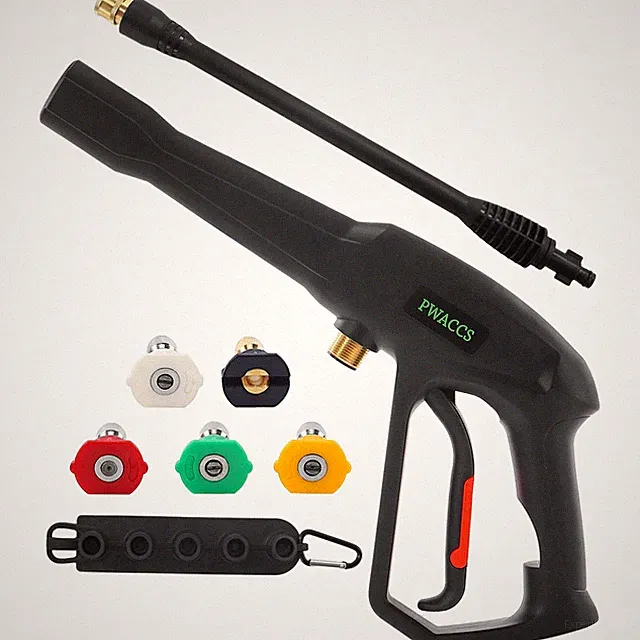 PWACCS Pressure Washer Gun Replacement with Extension 16.93 inches, Black