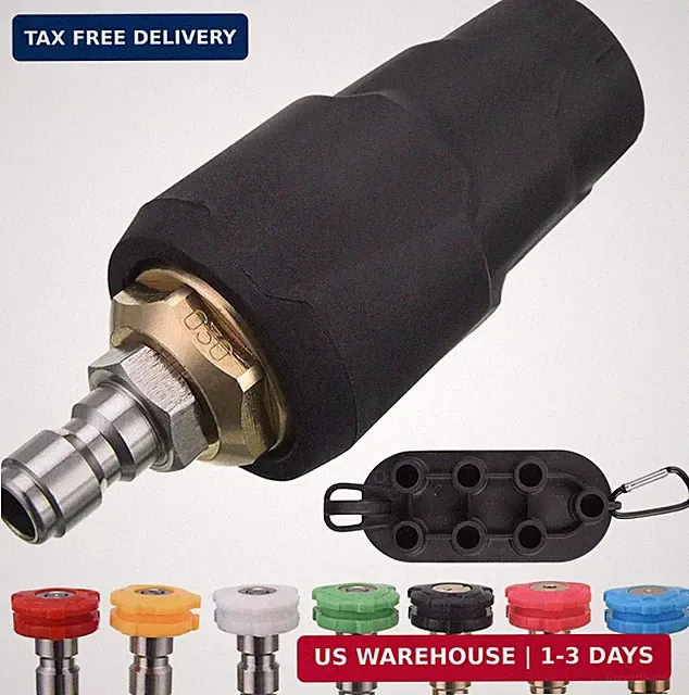 PWACCS Pressure Washer Nozzle Tips Full Set, 3600 PSI Rotating Turbo Nozzle for
