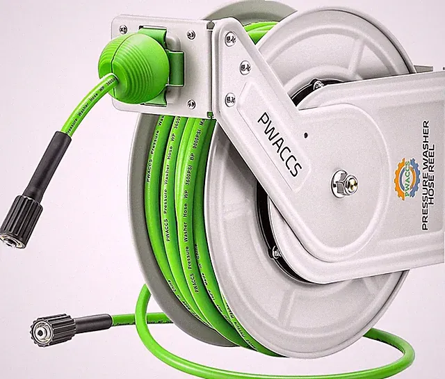 PWACCS Retractable Pressure Washer Hose Reel 1/4x60ft Auto Rewind