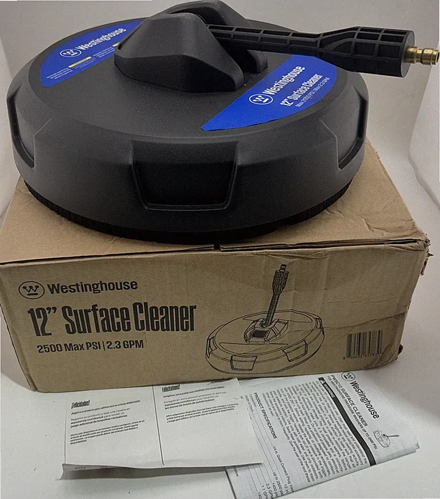PWSC12 12" Pressure Washer Surface Cleaner Attachment - 2500 Max PSI, 1/4” Conne