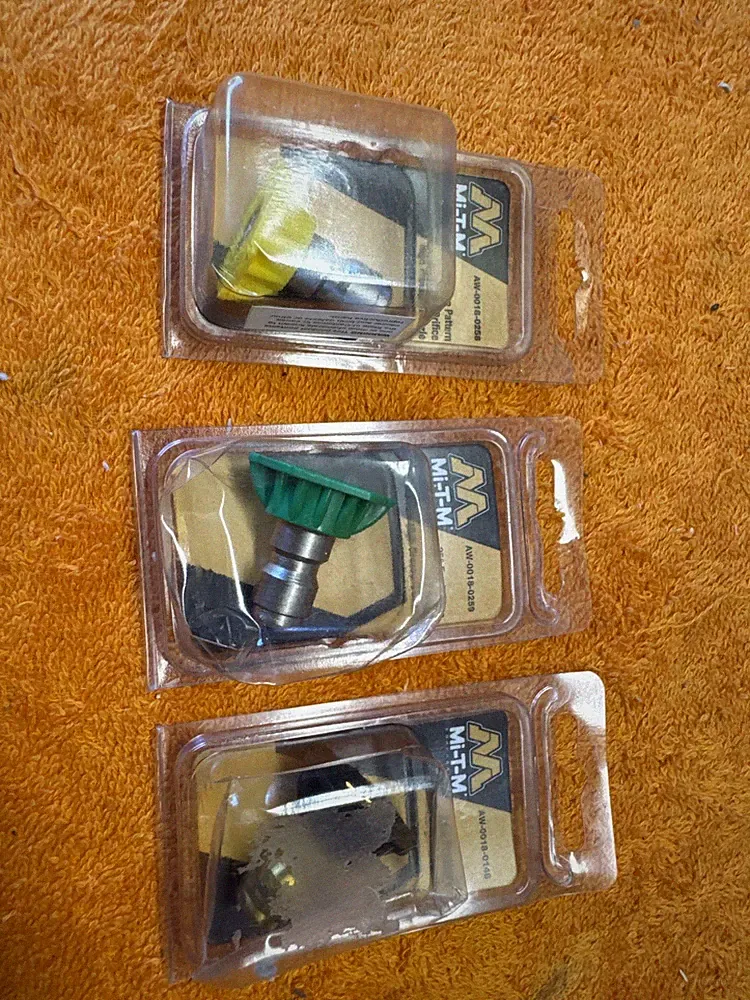 Q•Mi-T-M Pressure Washer Tips Set Of 3 High 15, 25 & Low Pressure Detergent