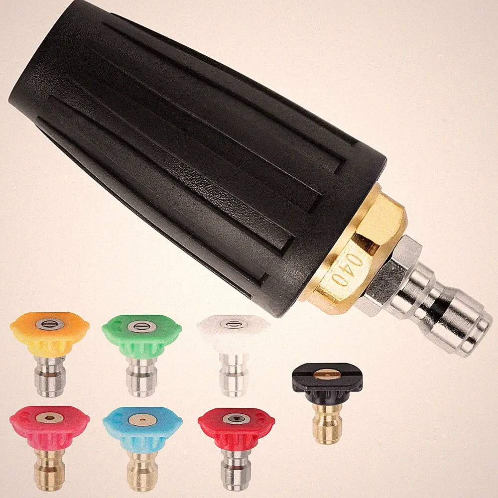 Qimshemi Pressure Washer Tips Rotating Turbo Nozzle, 4000PSI Max Power...