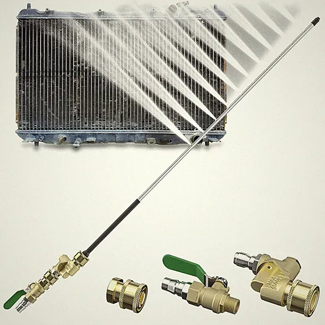 Radiator Cleaning Wand 24 5000 PSI Stainless Steel Dual Water/Air Radiator