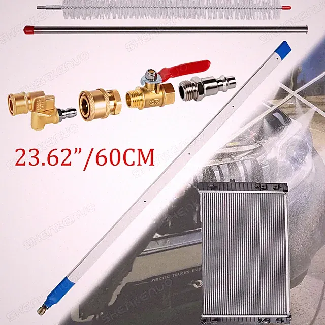 Radiator Flush Cleaner Tool 4500 PSI Portable with Multi Angle Connectors 60CM