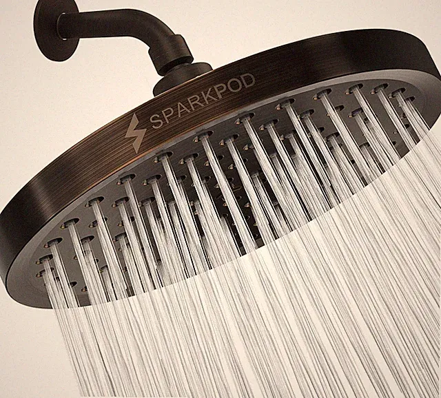 Rain Shower Head, 8 Inch Round, Vintage Oil-Rubbed Bronze Finish