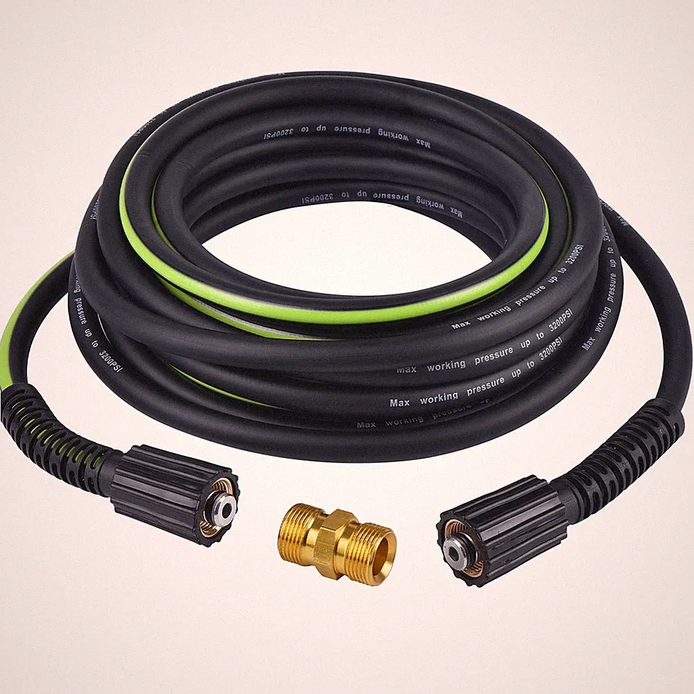 RainBello Pressure Washer Hose 1/4" × 25FT - 3200 PSI Heavy Duty Power Washer...