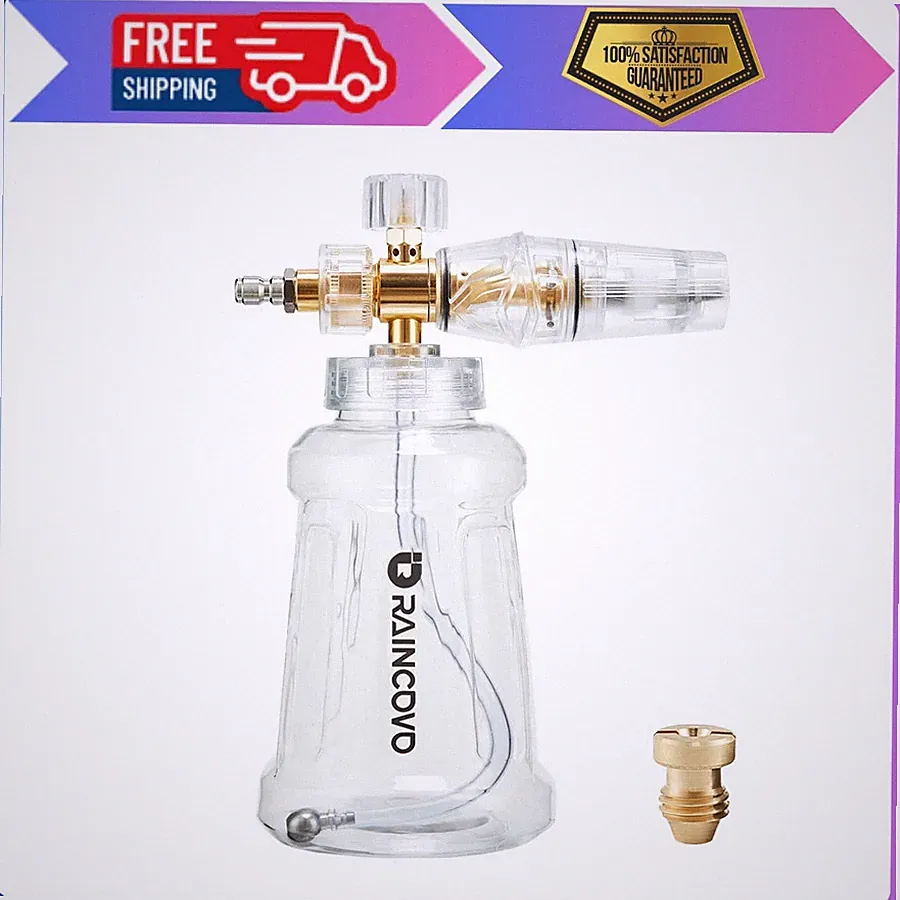 Raincovo Foam Cannon for Pressure Washer, Snow Clear Cannon for Car Wash